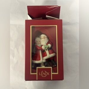 Lenox Ice Skating Santa And Mrs. Claus Ornament